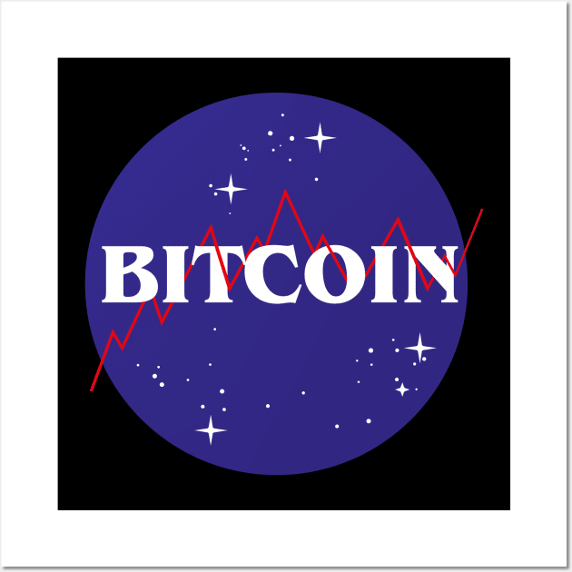 Bitcoin to the stars! Wall Art by gastaocared